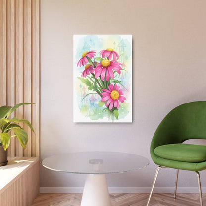 Metal Art Sign - Pink Daisy Bouquet Founder's Badge #5