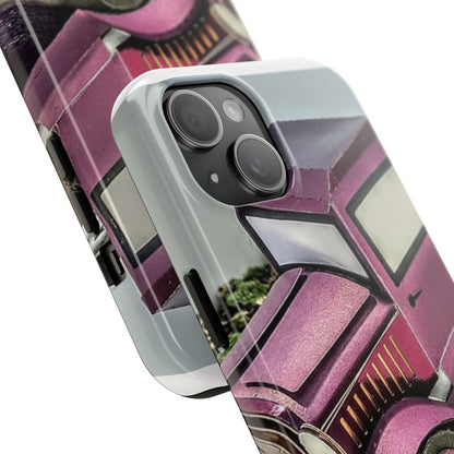 Phone Case - Flatbed Vintage Truck, bright metallic purple, perfect gift for anyone or your personal life