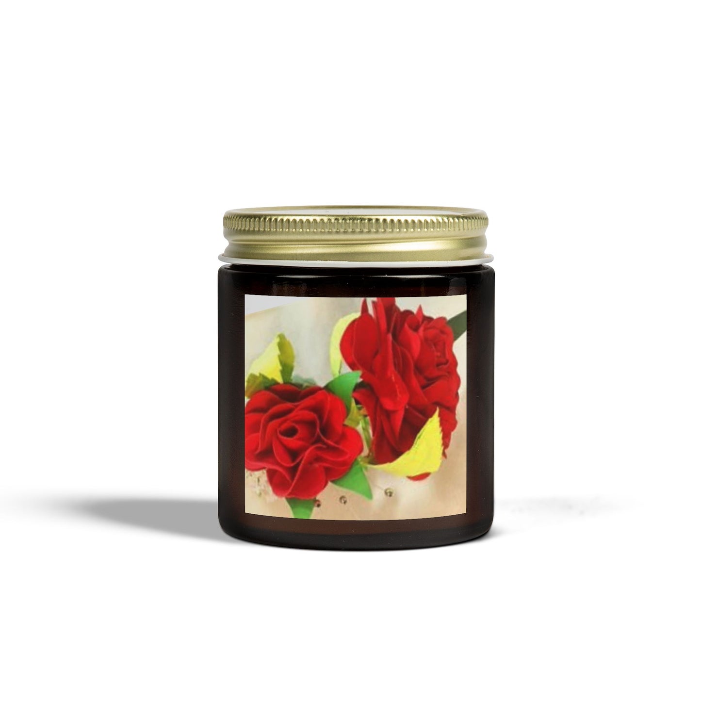 Scented Candles, Ruby Red Roses Floral Bouquet