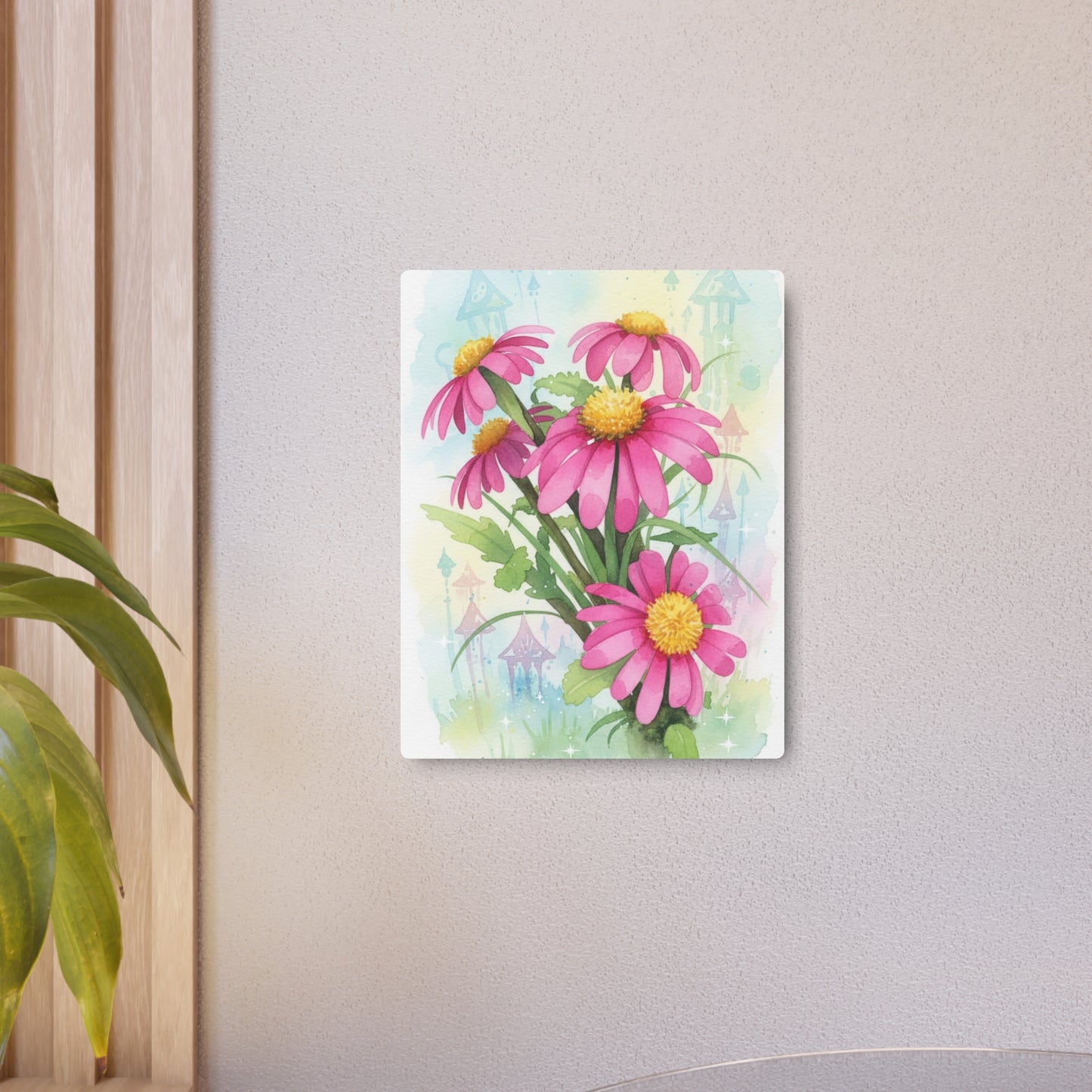 Metal Art Sign - Pink Daisy Bouquet Founder's Badge #5