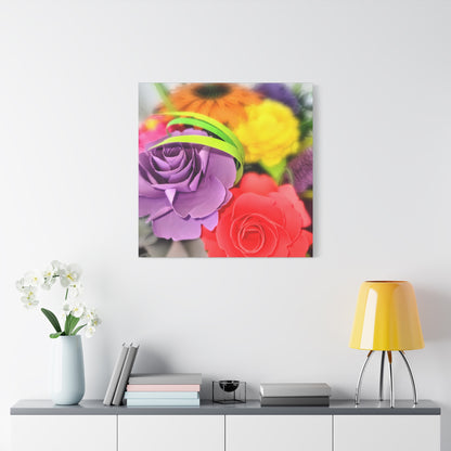 Canvas Wall Art - Summer Flower Cluster.