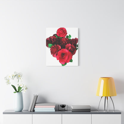 Canvas Print - Ruby Red Rose Bouquet