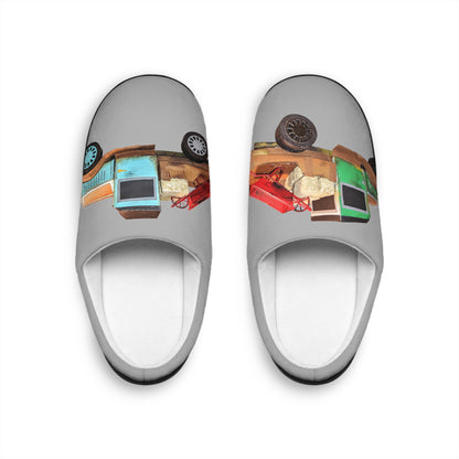 Men's Slippers - Ruby Rose Collection Series - He wants a truck Design