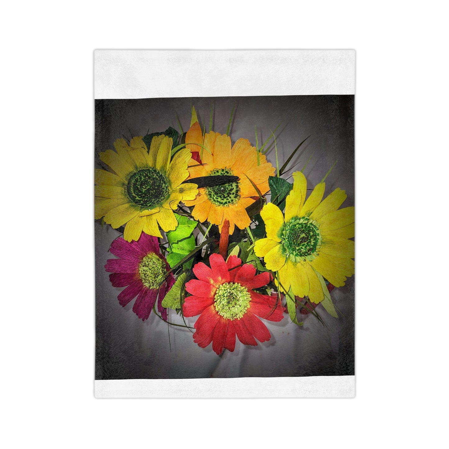 Microfiber Blanket - Sunflowers Lighted Up Colors Galore