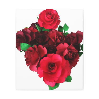 Canvas Print - Ruby Red Rose Bouquet