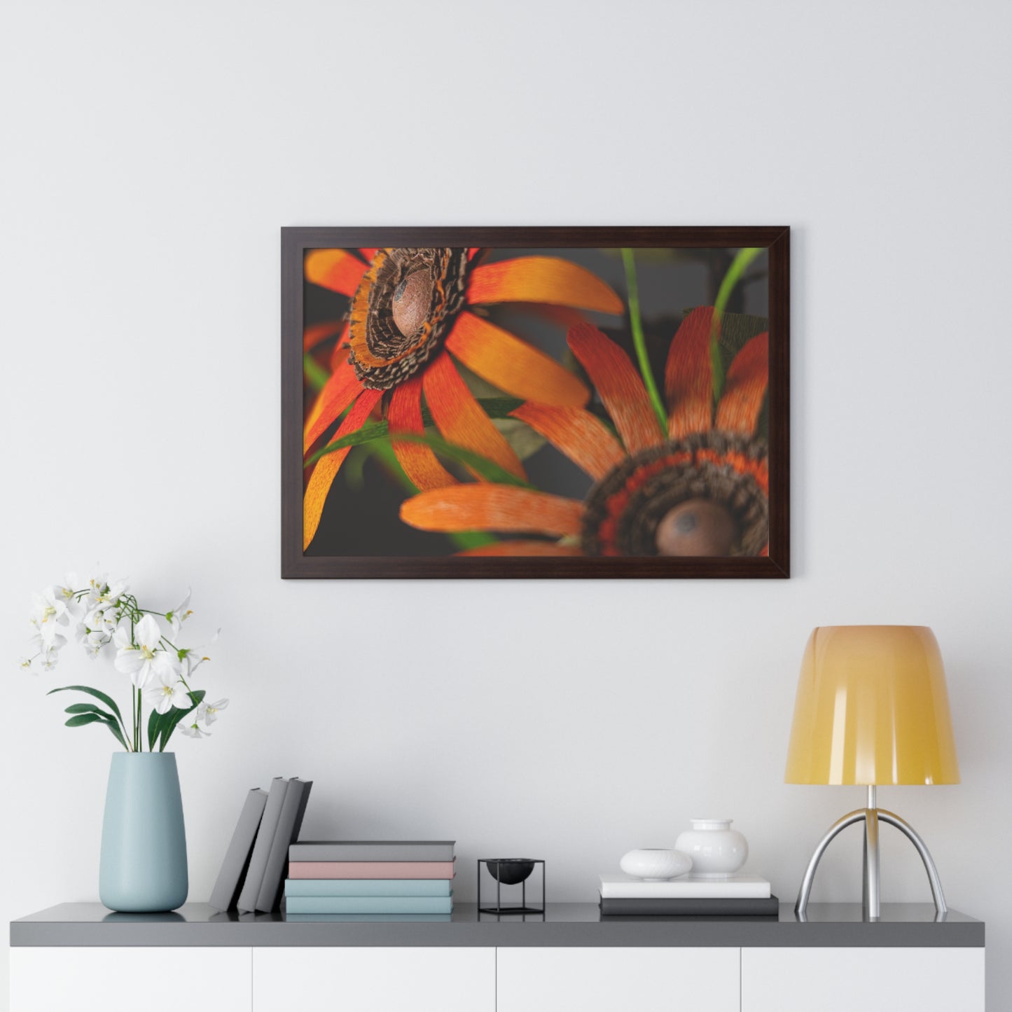 Poster Print - Mango Orange Black-Eyed Susans