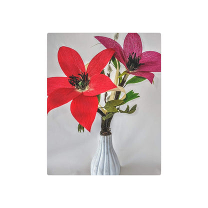 Metal Art Sign - Japanese Anemone Flower Vase