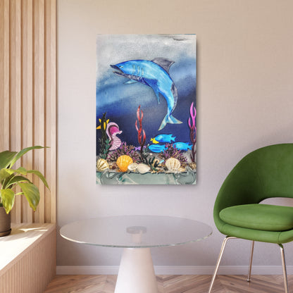 Underwater Shark Metal Art Sign – Founder's Badge #17