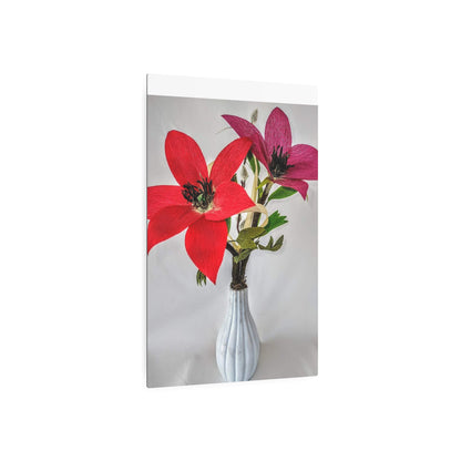 Metal Art Sign - Japanese Anemone Flower Vase