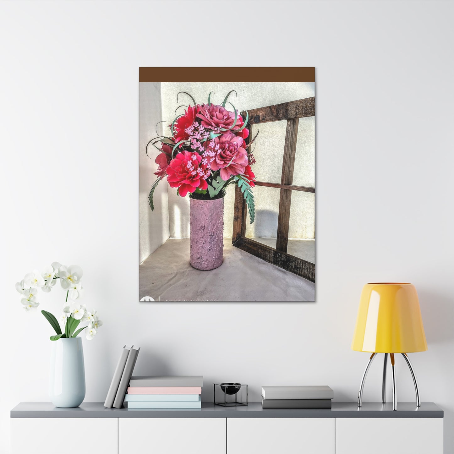 Canvas Gallery Wraps - Pink Roses Valentine's Day View Wall Art Decor