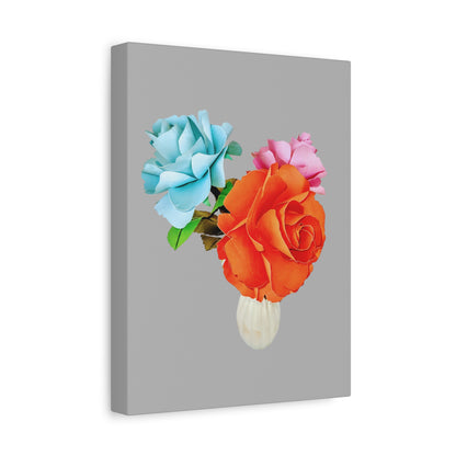 Canvas Print, Crafting Natures Beauty Digitally, Orange and Ruby Roses