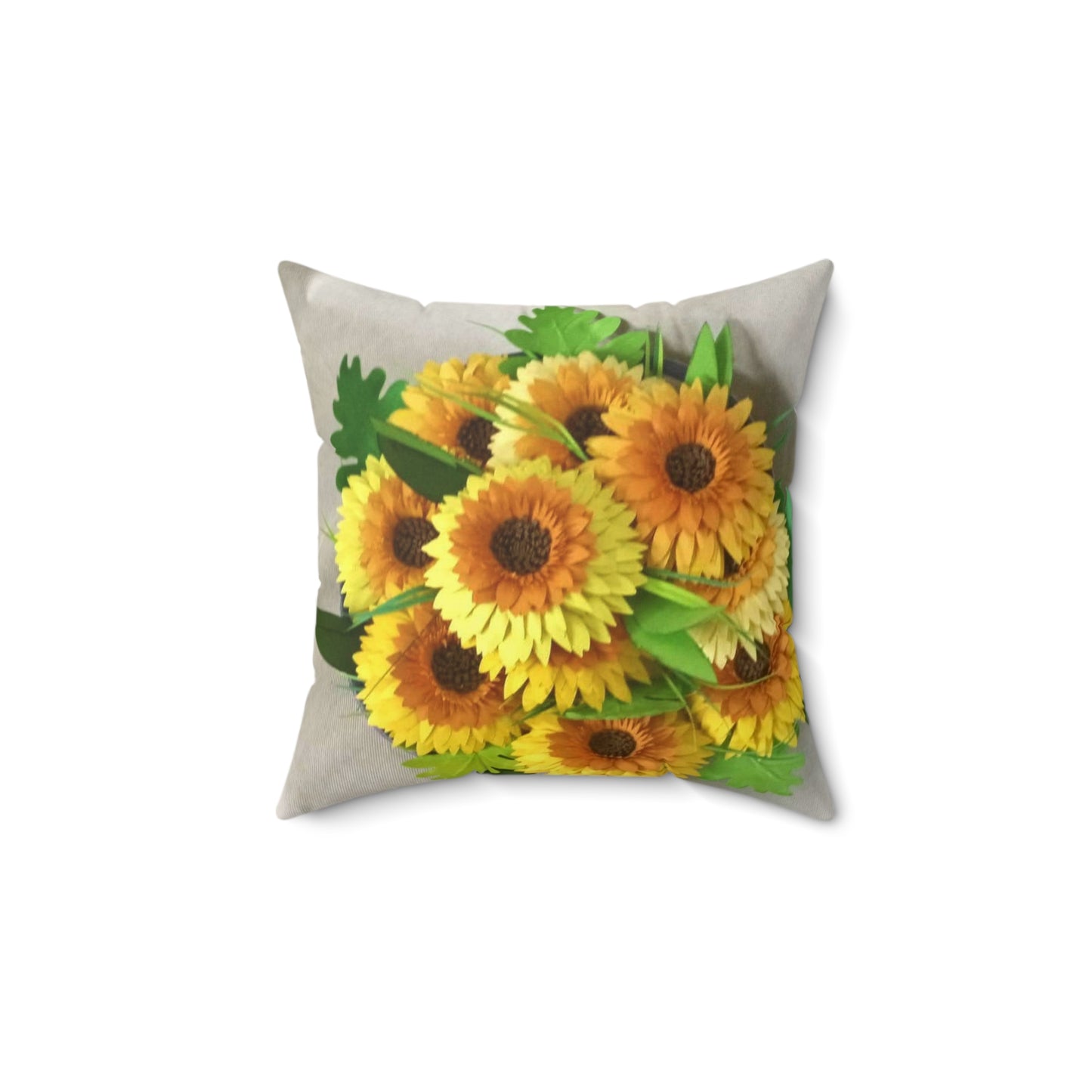 Square Pillow - Daisies, No Water Needed Design