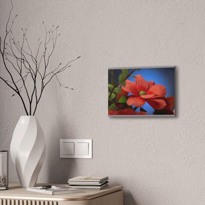 Canvas Art - Anemone in Dashing Red Colors, Handcrafted with Crepe Paper