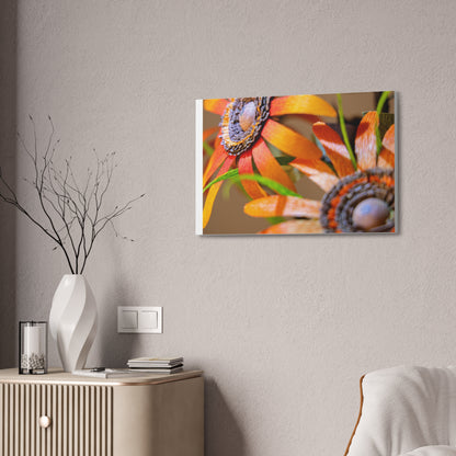 Canvas Stretched, Wall Art Orange Black Eyed Susan's Design