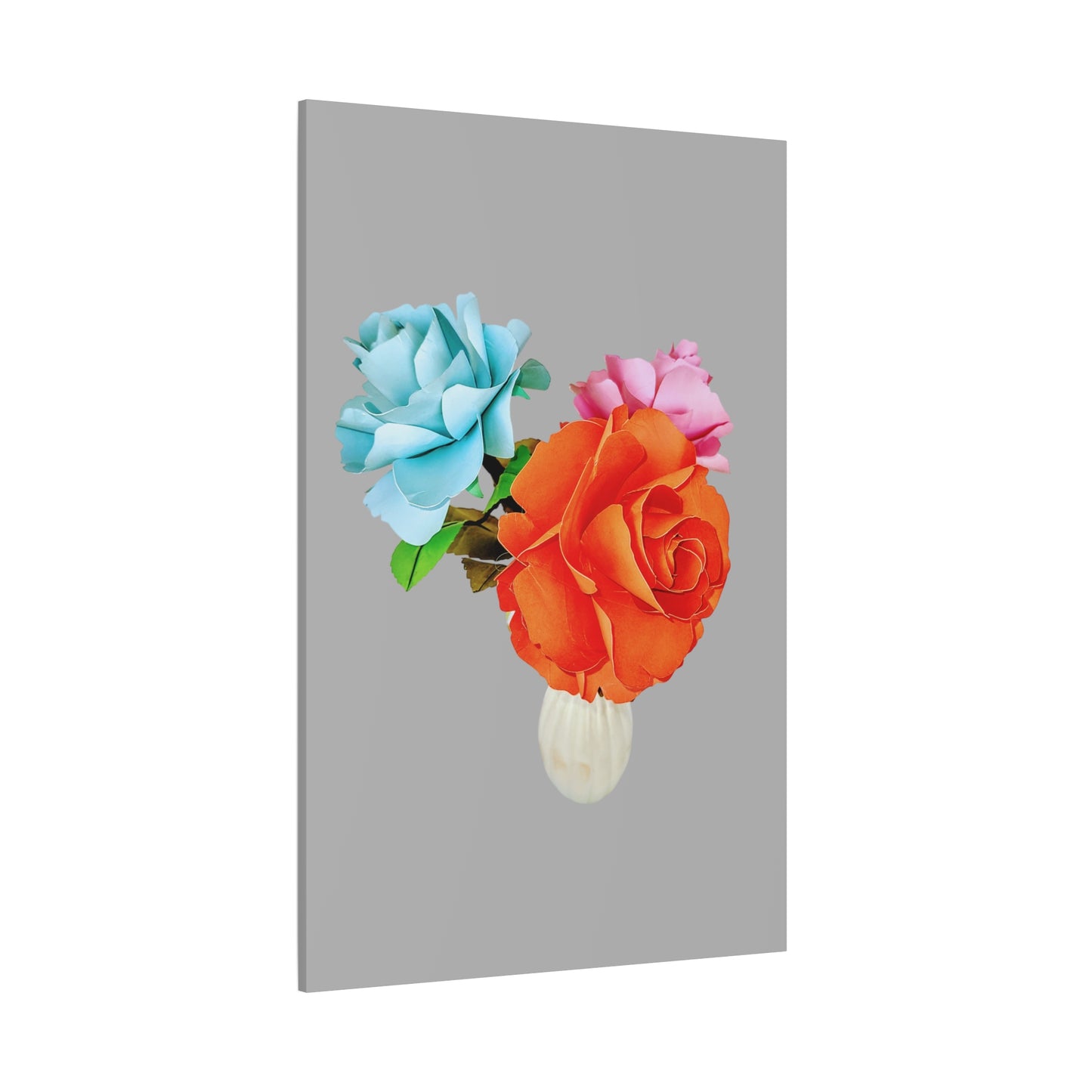 Canvas Print, Crafting Natures Beauty Digitally, Orange and Ruby Roses