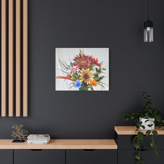 Canvas Art: African Daisies Handcrafted on Matte Canvas