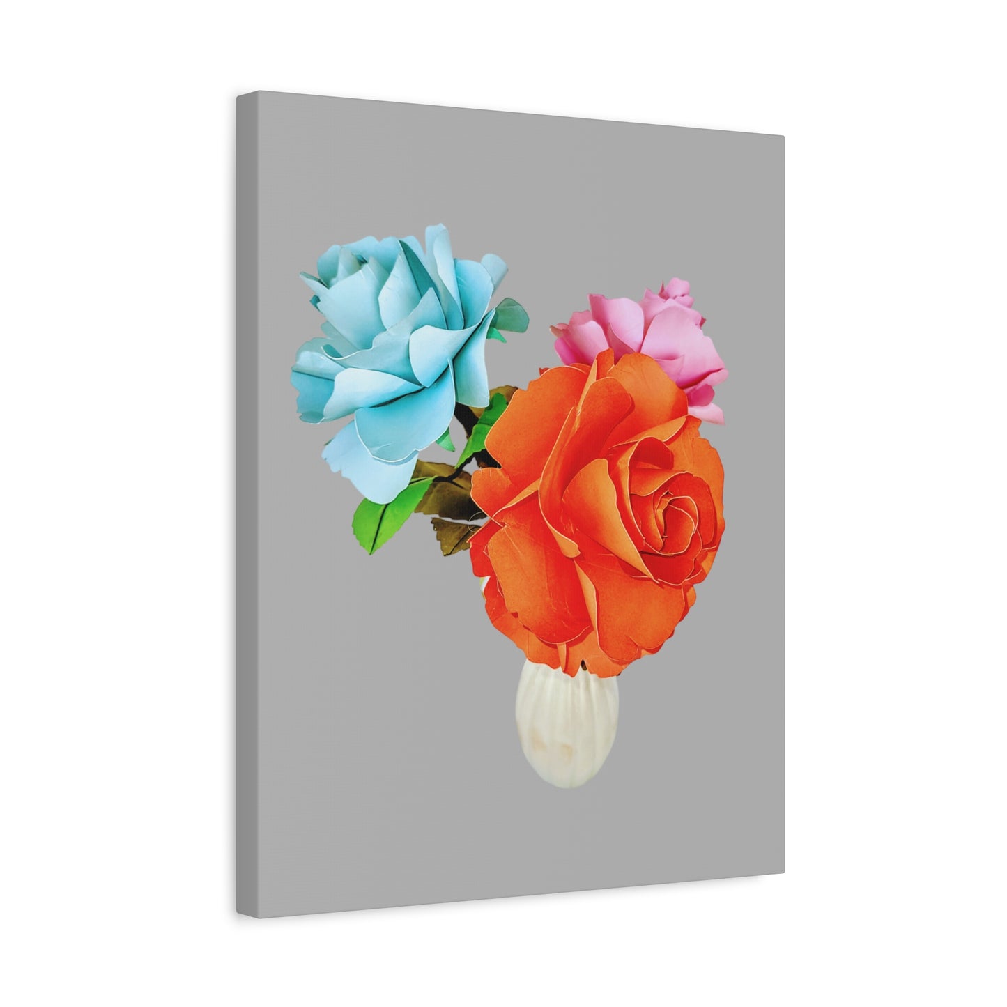 Canvas Print, Crafting Natures Beauty Digitally, Orange and Ruby Roses