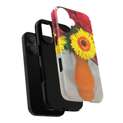 Phone Cases - Sunflowers and Ruby Roses Tough Case