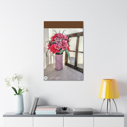 Canvas Gallery Wraps - Pink Roses Valentine's Day View Wall Art Decor