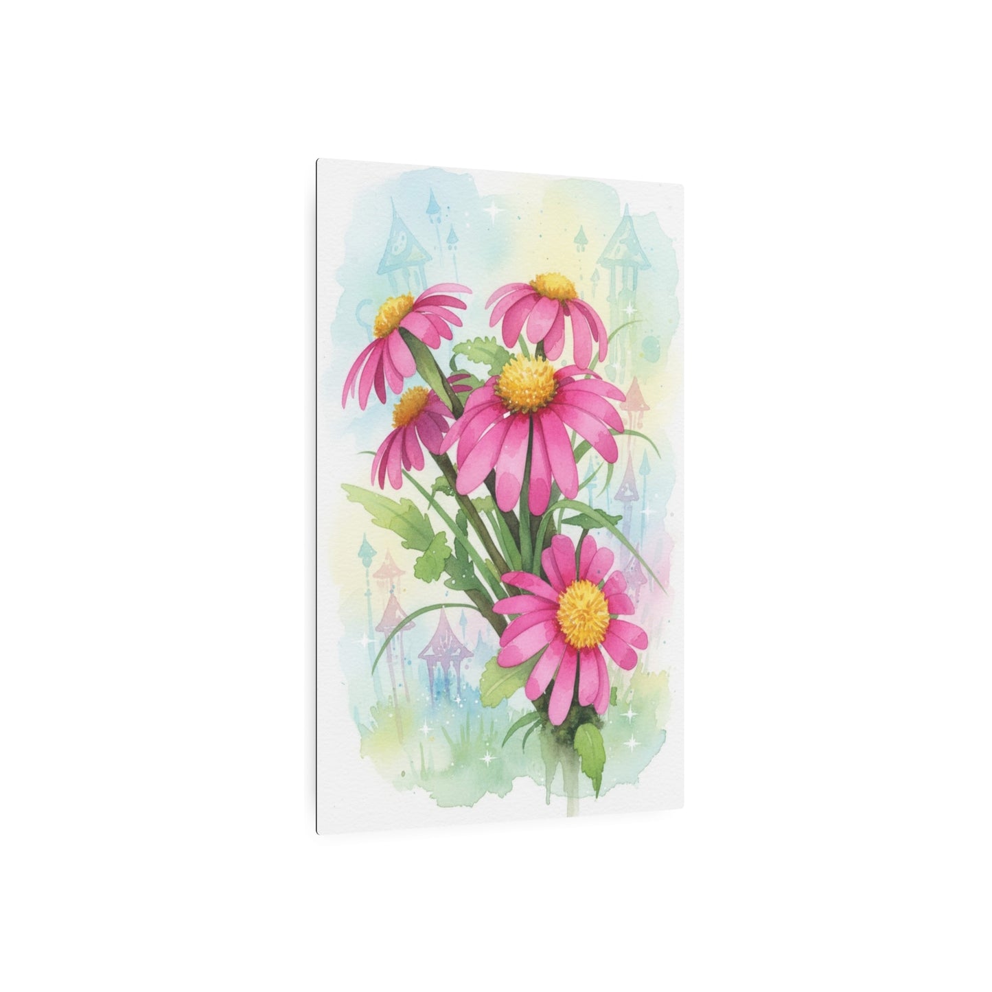 Metal Art Sign - Pink Daisy Bouquet Founder's Badge #5
