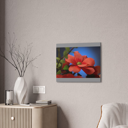 Canvas Art - Anemone in Dashing Red Colors, Handcrafted with Crepe Paper