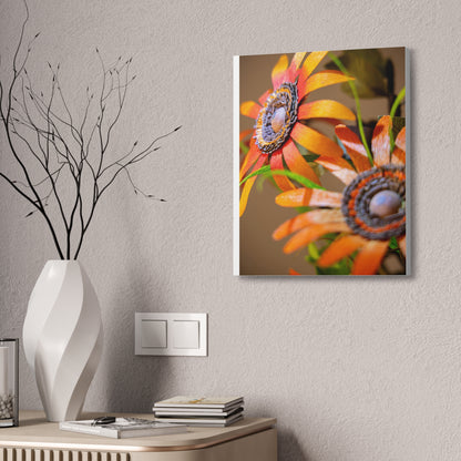 Canvas Stretched, Wall Art Orange Black Eyed Susan's Design