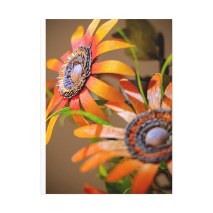 Canvas Stretched, Wall Art Orange Black Eyed Susan's Design