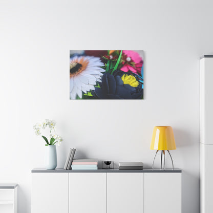 Canvas Wall Art - Gentle Summer Arrival and Full Bloom Flowers Design