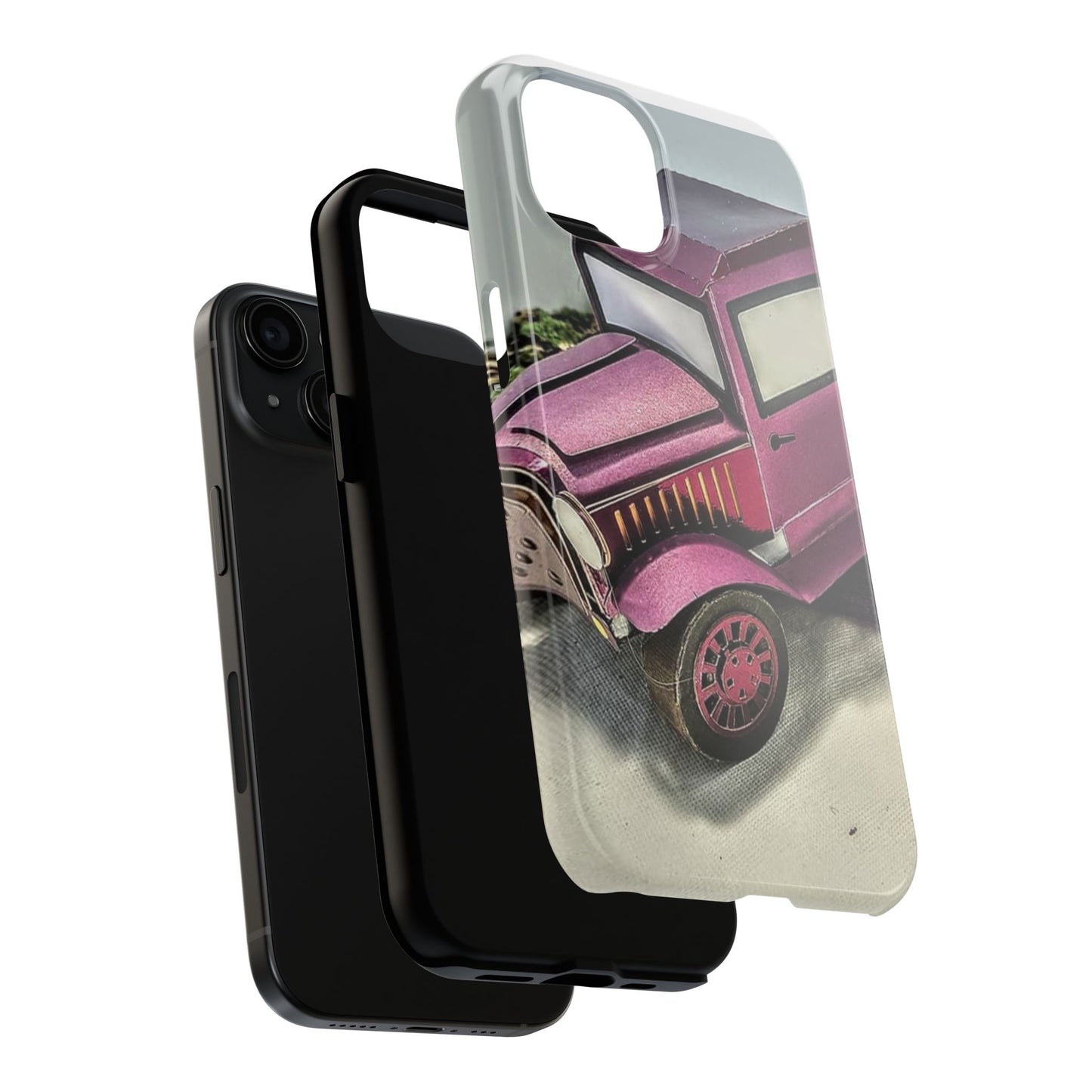 Phone Case - Flatbed Vintage Truck, bright metallic purple, perfect gift for anyone or your personal life