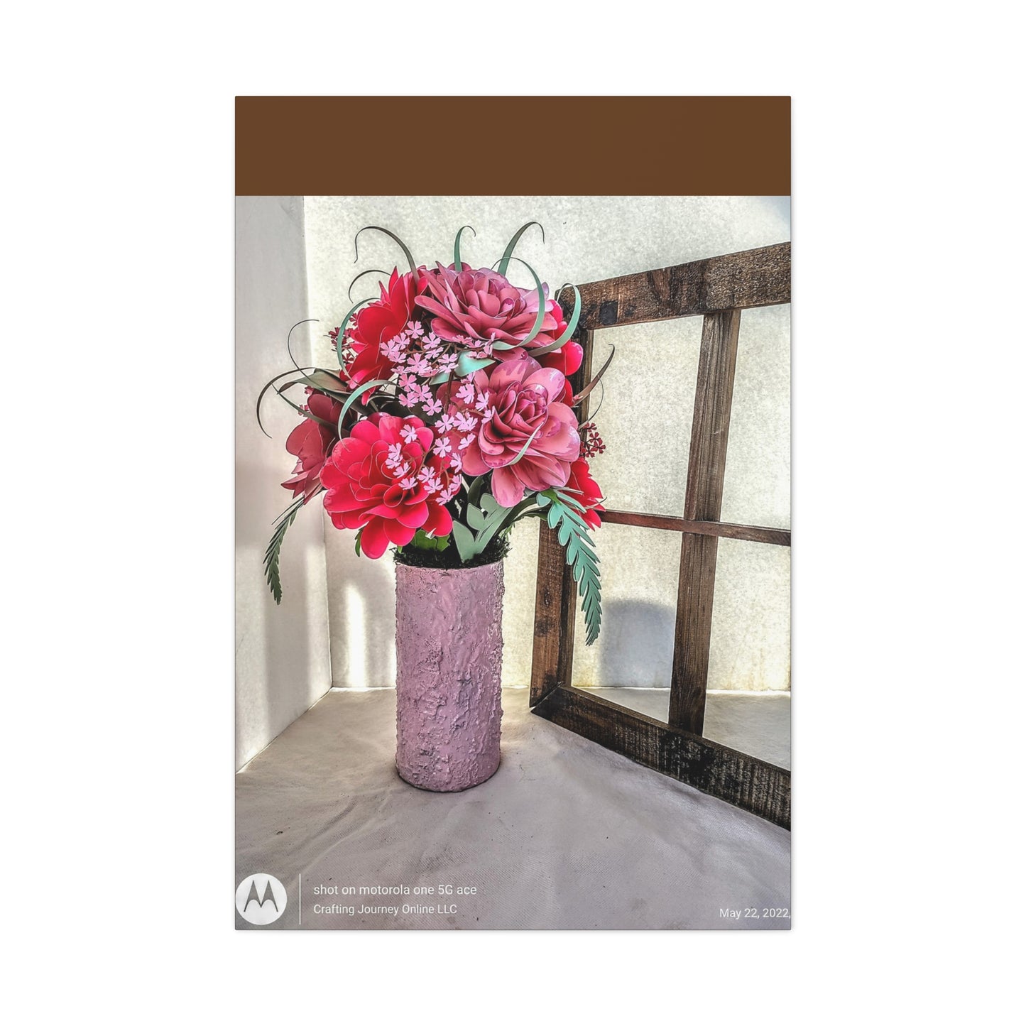 Canvas Gallery Wraps - Pink Roses Valentine's Day View Wall Art Decor