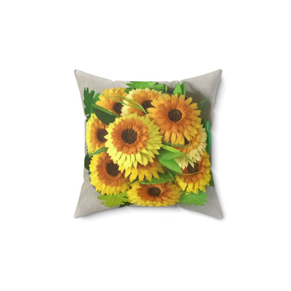 Square Pillow - Daisies, No Water Needed Design