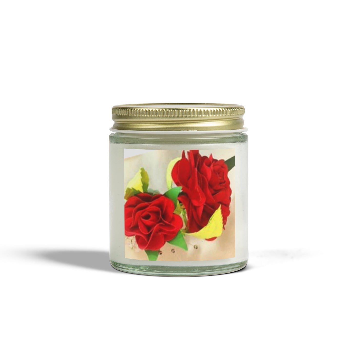 Scented Candles, Ruby Red Roses Floral Bouquet