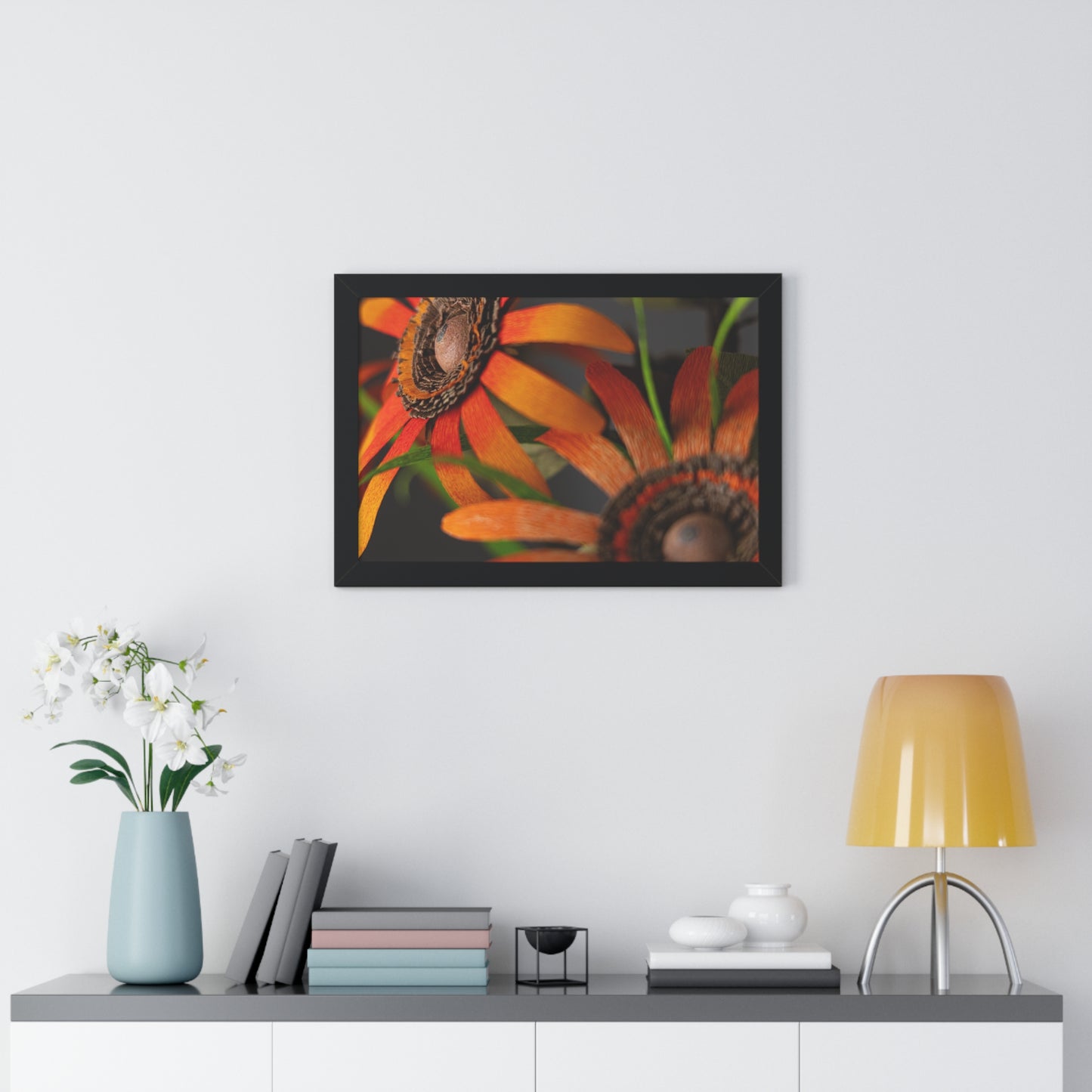 Poster Print - Mango Orange Black-Eyed Susans