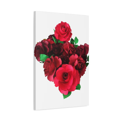 Canvas Print - Ruby Red Rose Bouquet