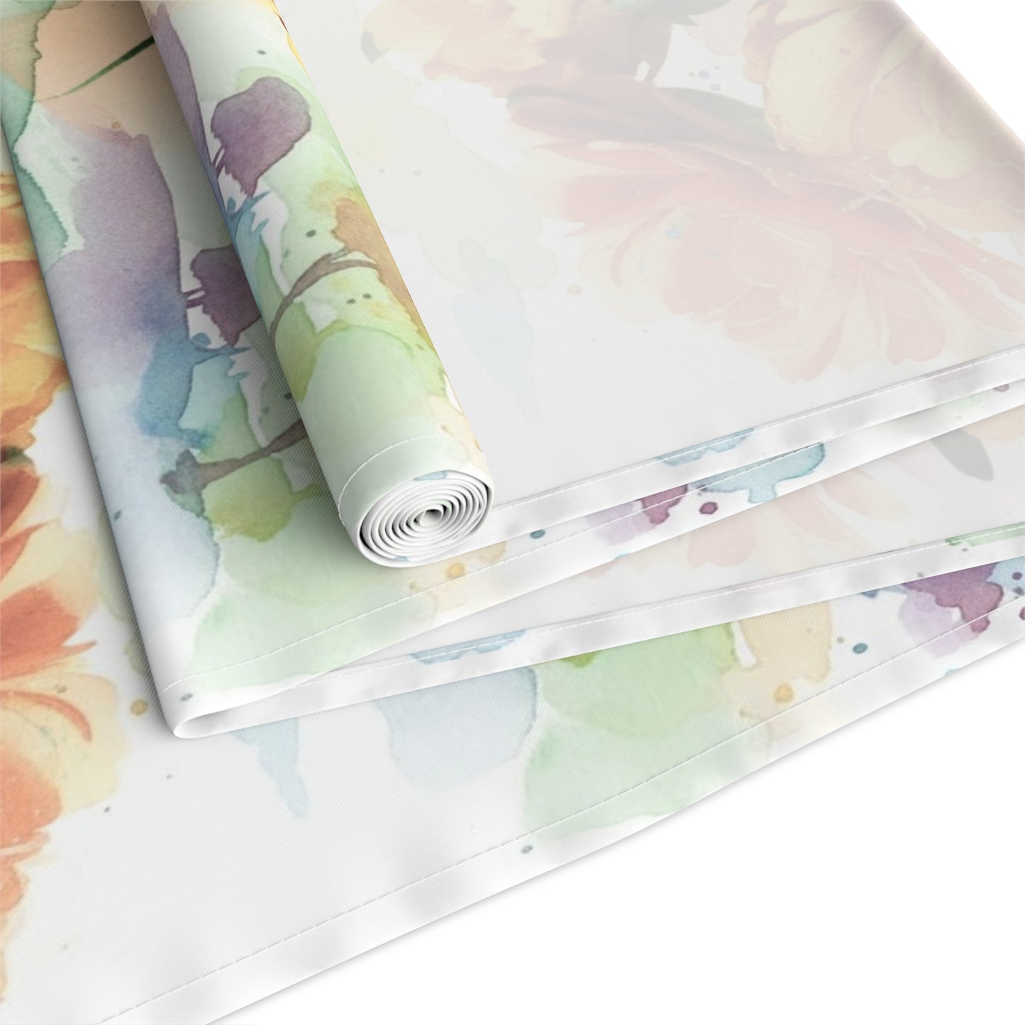 Floral Rose Watercolor Table Runner