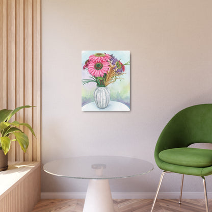 Metal Sign - Watercolor Pink Gerbera - Founder's Badge #1