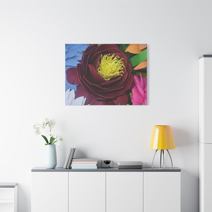 Canvas Print - Natural Whimsy and Full Sized Blossoms, Freshness of Spring Indoors