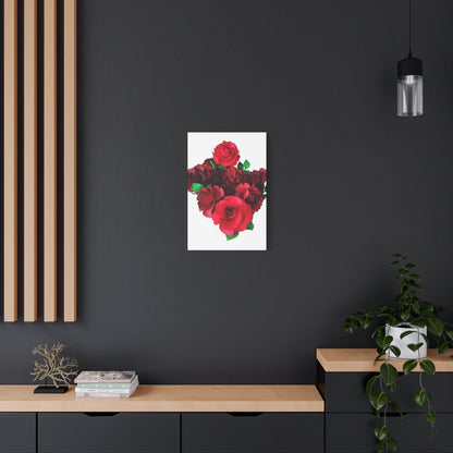 Canvas Print - Ruby Red Rose Bouquet