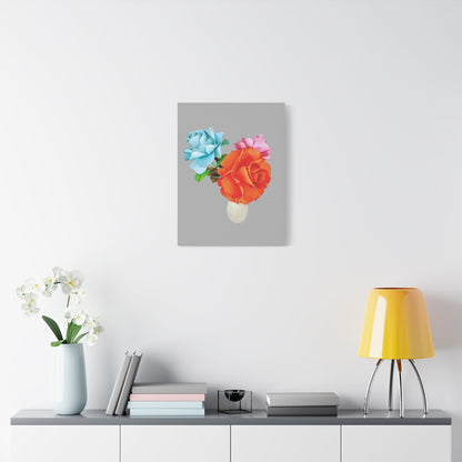 Canvas Print, Crafting Natures Beauty Digitally, Orange and Ruby Roses