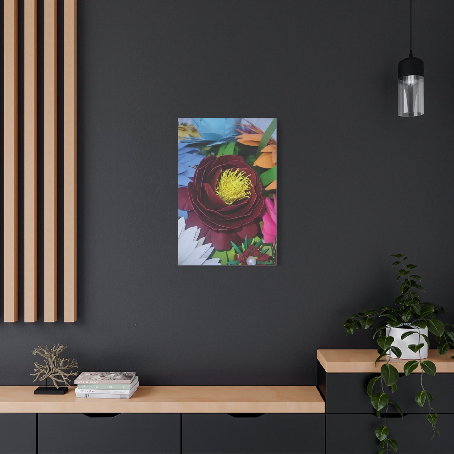 Canvas Wall Art Peonies' Dressed in Red