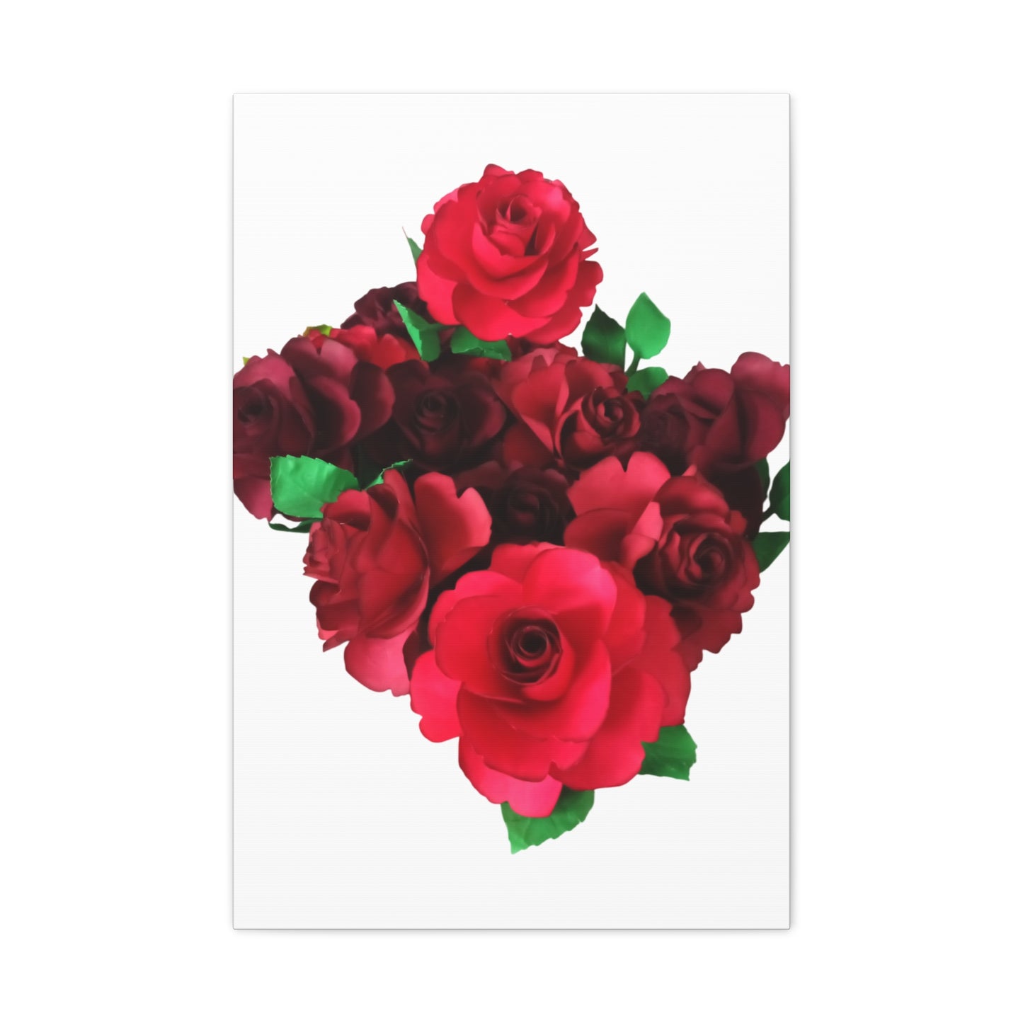 Canvas Print - Ruby Red Rose Bouquet