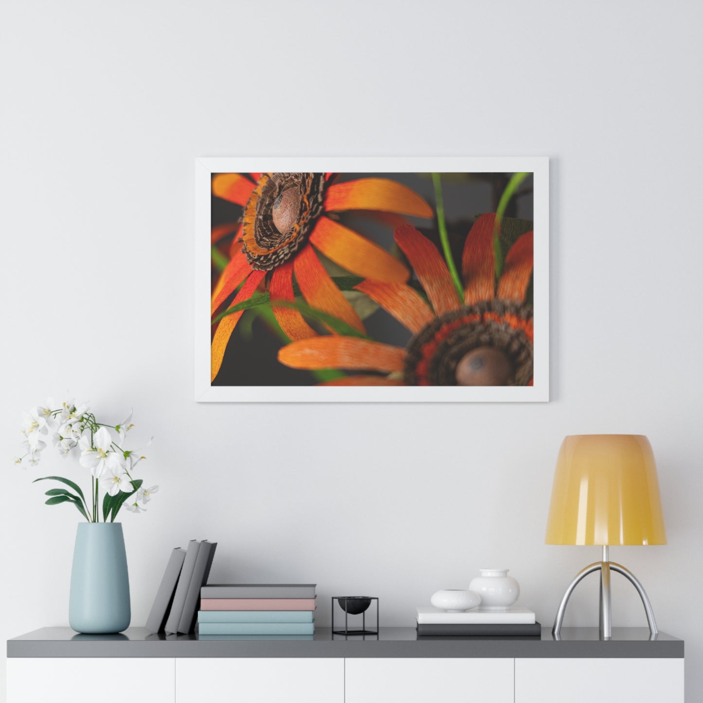 Poster Print - Mango Orange Black-Eyed Susans