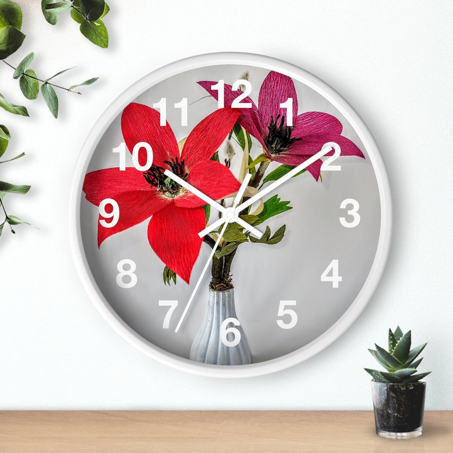 Beautiful Floral Wall Clock