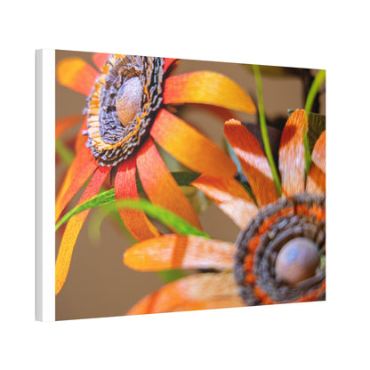 Canvas Stretched, Wall Art Orange Black Eyed Susan's Design