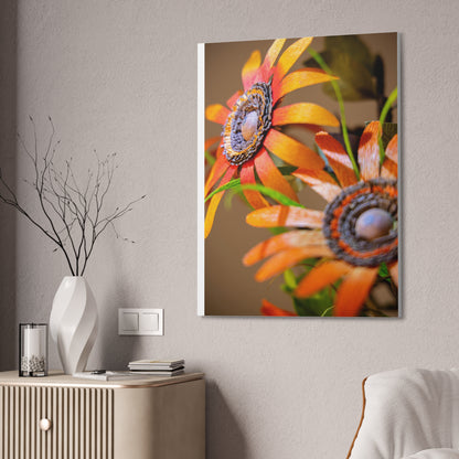 Canvas Stretched, Wall Art Orange Black Eyed Susan's Design