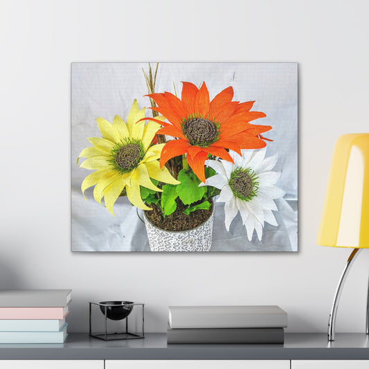 Canvas Stretched, Sunflowers