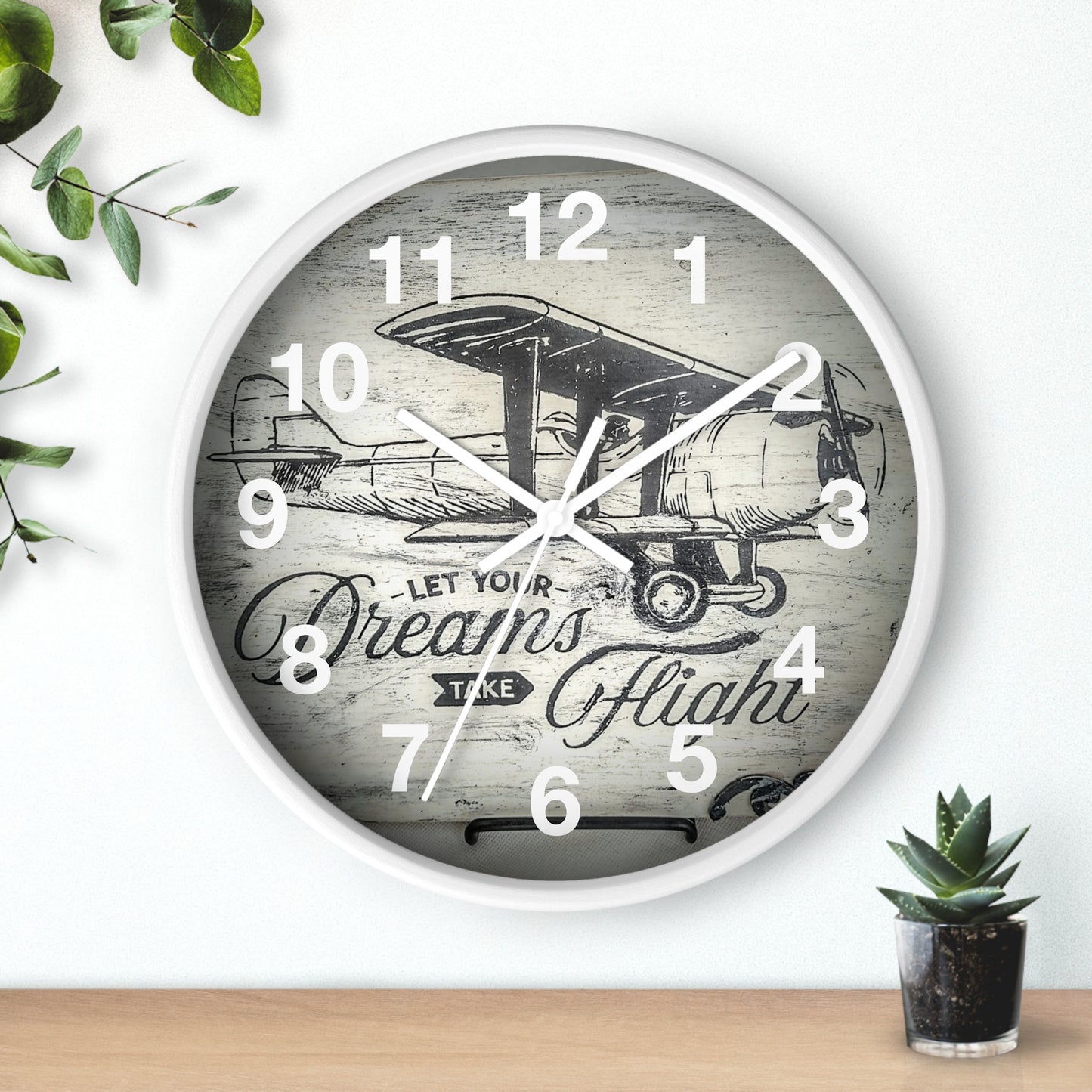 The Plane takes off on time Wall Clock