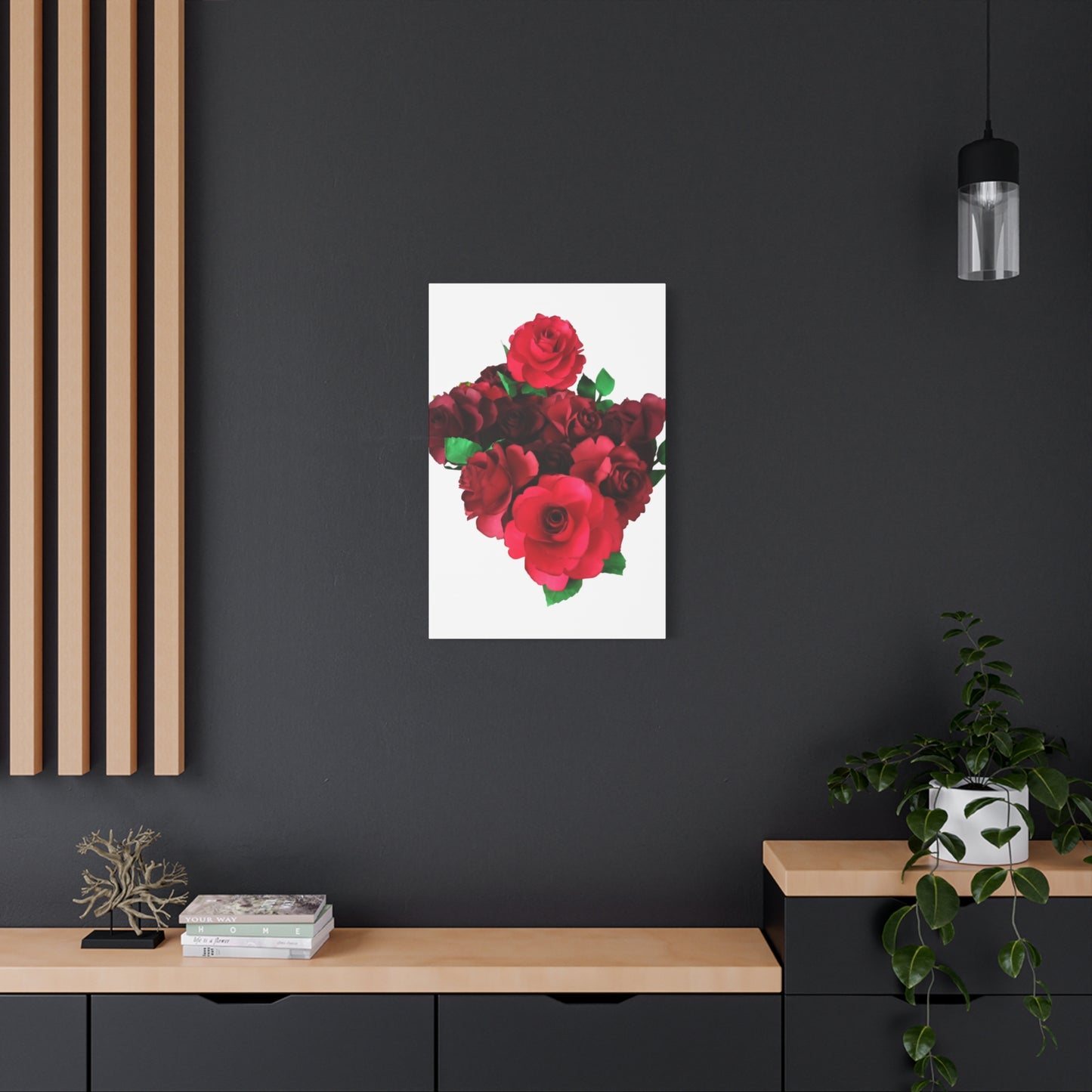 Canvas Print - Ruby Red Rose Bouquet