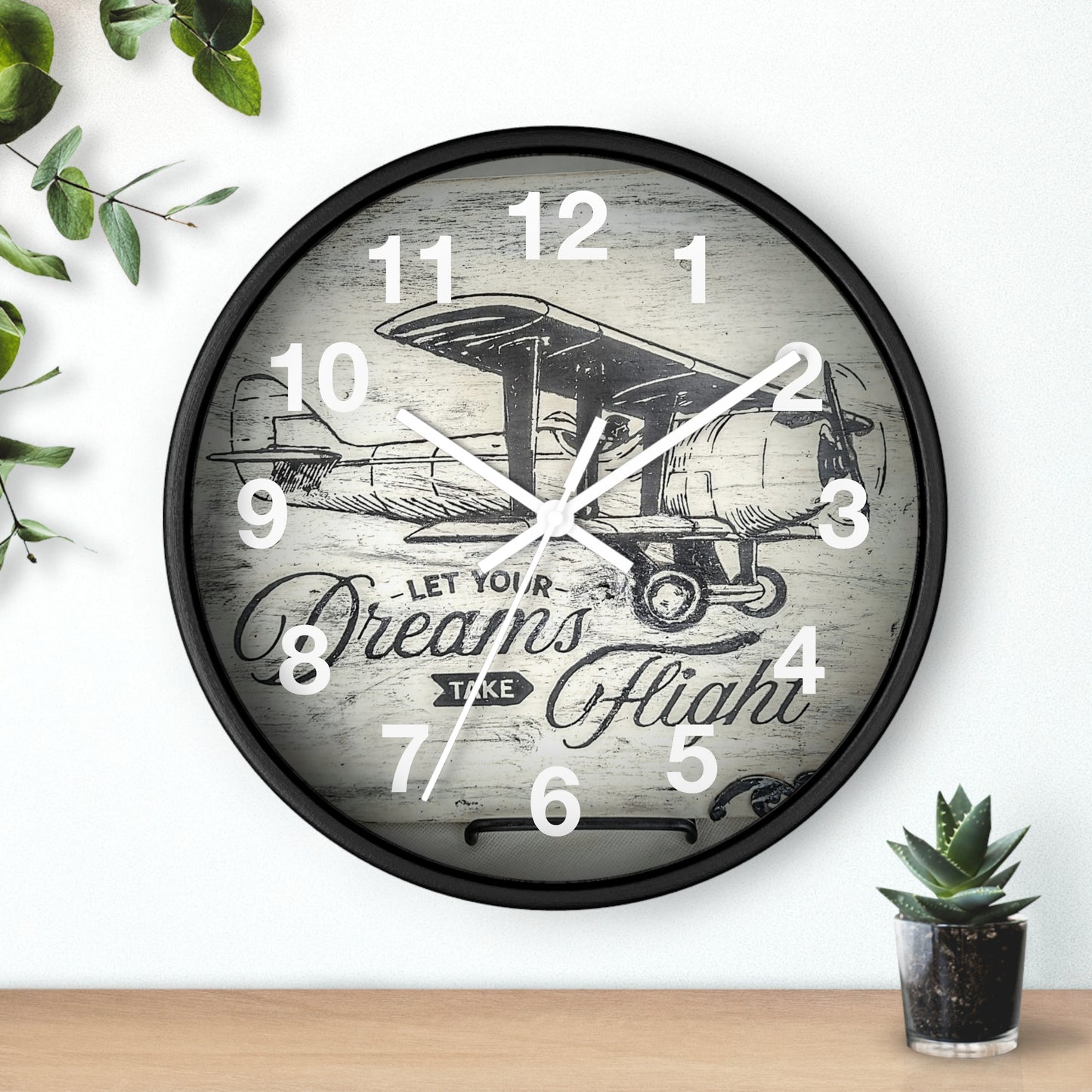 The Plane takes off on time Wall Clock