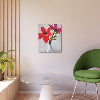 Metal Art Sign - Japanese Anemone Flower Vase